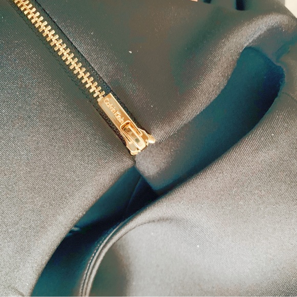 Calvin Klein Peekaboo Shoulder Midi Black Dress - Picture 12 of 12